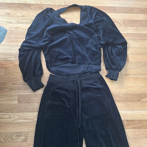 Anthro velour wide legged pants - Picture 4 of 6